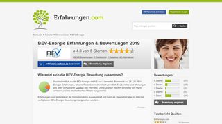 
                            10. ᐅ BEV-Energie Erfahrungen aus 26.126 Bewertungen …