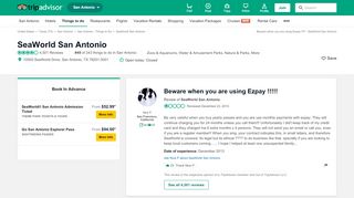 
                            9. Beware when you are using Ezpay !!!!! - Review of SeaWorld ...