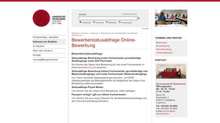 
                            8. Bewerberstatusabfrage Online-Bewerbung - uni …