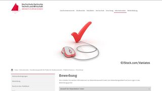 
                            2. Bewerbung – Hochschule Karlsruhe – Technik und Wirtschaft ...