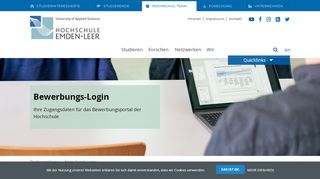 
                            2. Bewerbungs-Login: Hochschule Emden/Leer