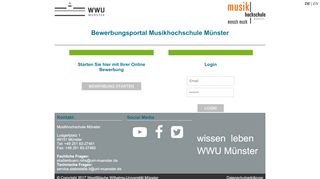 
                            6. Bewerbungsportal Musikhochschule Münster