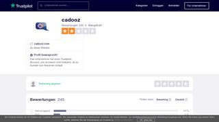 
                            7. Bewertungen von cadooz | Kundenbewertungen von cadooz.com lesen