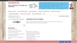 
                            7. Beworbene Urls der Spammer - Phishingmails.de