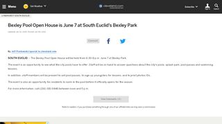 
                            6. Bexley Pool Open House is June 7 at South Euclid's Bexley Park