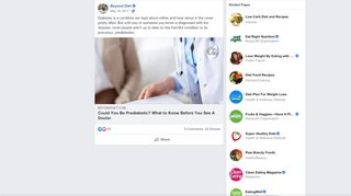 
                            8. Beyond Diet - Diabetes is a condition we read about online ...