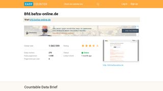 
                            5. Bfd.bafza-online.de: BFD - Anmeldung - easycounter.com