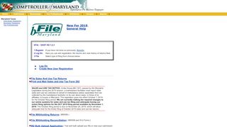 
                            3. bFile - Select Application - Comptroller of Maryland