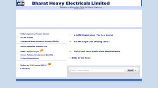 
                            11. BHEL ECARE- ONLINE PORTAL FOR RETIRED EMPLOYEES