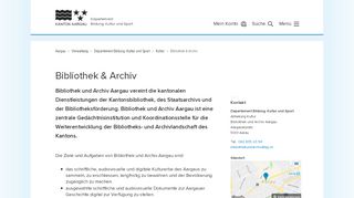 
                            2. Bibliothek & Archiv - Kanton Aargau