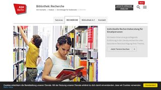 
                            1. Bibliothek: Recherche | ASH Berlin