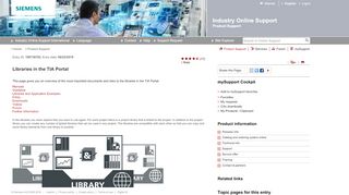 
                            10. Bibliotheken im TIA Portal - ID: 109738702 - Industry Support Siemens