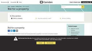 
                            2. Bid for a property - Camden Council