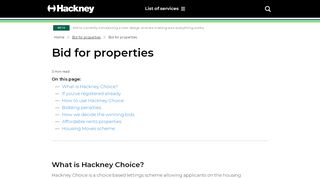
                            3. Bid for properties | Hackney Council