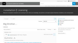 
                            2. Big Brother.... - Autodesk Community- Installation and Licensing ...