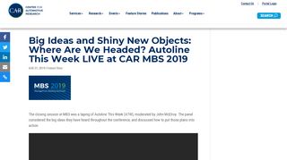 
                            3. Big Ideas and Shiny New Objects: Where Are We Headed? Autoline ...