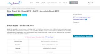 
                            1. Bihar Board 12th Result 2018 – BSEB …