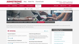 
                            4. Billing & Account Support - Armstrong