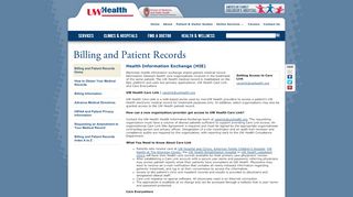 
                            5. Billing and Patient Records, Health Information Exchange (HIE) | UW ...