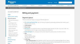 
                            4. Billing and payment - Manitoba Hydro