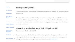 
                            5. Billing and Payment - Milwaukee Ascension …