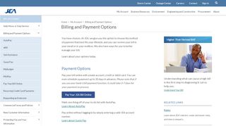 
                            8. Billing and Payment Options | My Account | JEA