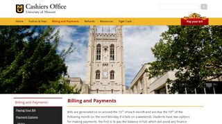 
                            3. Billing and Payments // Cashiers Office