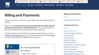 
                            1. Billing and Payments | Louisville Water Company