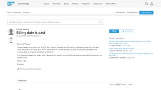 
                            3. Billing date is past - SAP Q&A