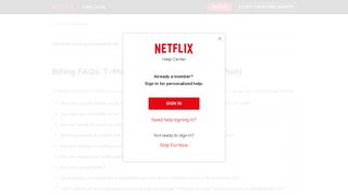 
                            8. Billing FAQs: T-Mobile (Netflix on Us Bundle Plan)