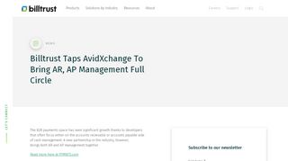 
                            9. Billtrust Taps AvidXchange To Bring AR, AP Management Full Circle ...