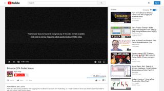 
                            8. Binance 2FA Failed issue - YouTube