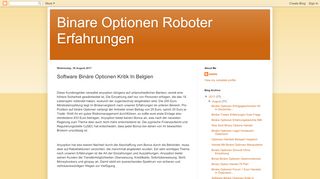 
                            3. Binare Optionen Roboter Erfahrungen: Software …