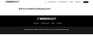 
                            3. BioForce Certified Conditioning Coach - 8 Weeks Out