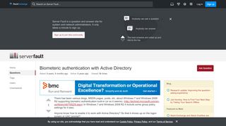 
                            9. Biometeric authentication with Active Directory - Server Fault