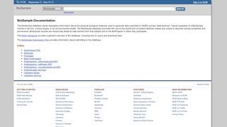 
                            7. BioSample Documentation - BioSample - NCBI
