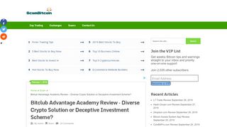 
                            4. Bitclub Advantage Academy Review - scambitcoin.com