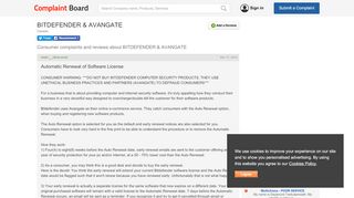 
                            9. BITDEFENDER & AVANGATE - Complaint Board