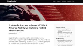 
                            8. Bitdefender Partners to Power NETGEAR Armor on Nighthawk ...