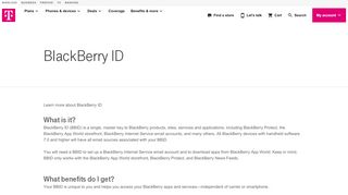 
                            2. BlackBerry ID | T-Mobile Support