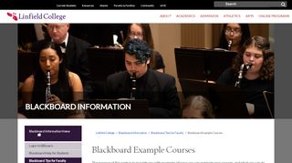 
                            6. Blackboard Example Courses - Linfield College