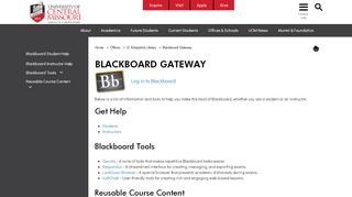 
                            4. Blackboard Gateway - University of Central Missouri