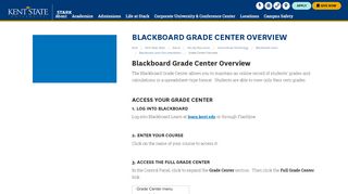 
                            4. Blackboard Grade Center Overview | Kent State Stark | Kent ...