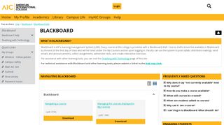 
                            4. Blackboard Help | Blackboard | myAIC