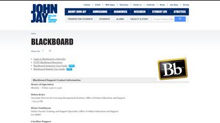 
                            5. Blackboard | John Jay College of Criminal Justice