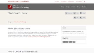 
                            7. Blackboard Learn – Office of Information Technology ... - UA OIT