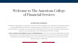 
                            2. Blackboard Learn - The American College