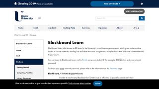 
                            1. Blackboard Learn - Ulster University ISD