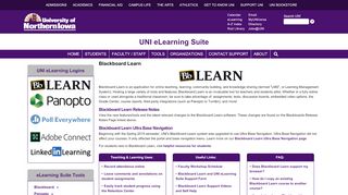 
                            9. Blackboard Learn | UNI eLearning Suite - Cedar Falls