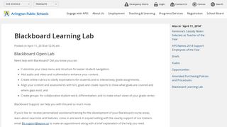 
                            4. Blackboard Learning Lab - Arlington Public Schools